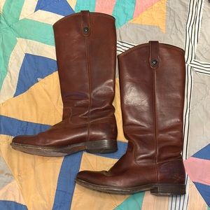 Frye Melissa Button Lug Tall Boot-Size 8